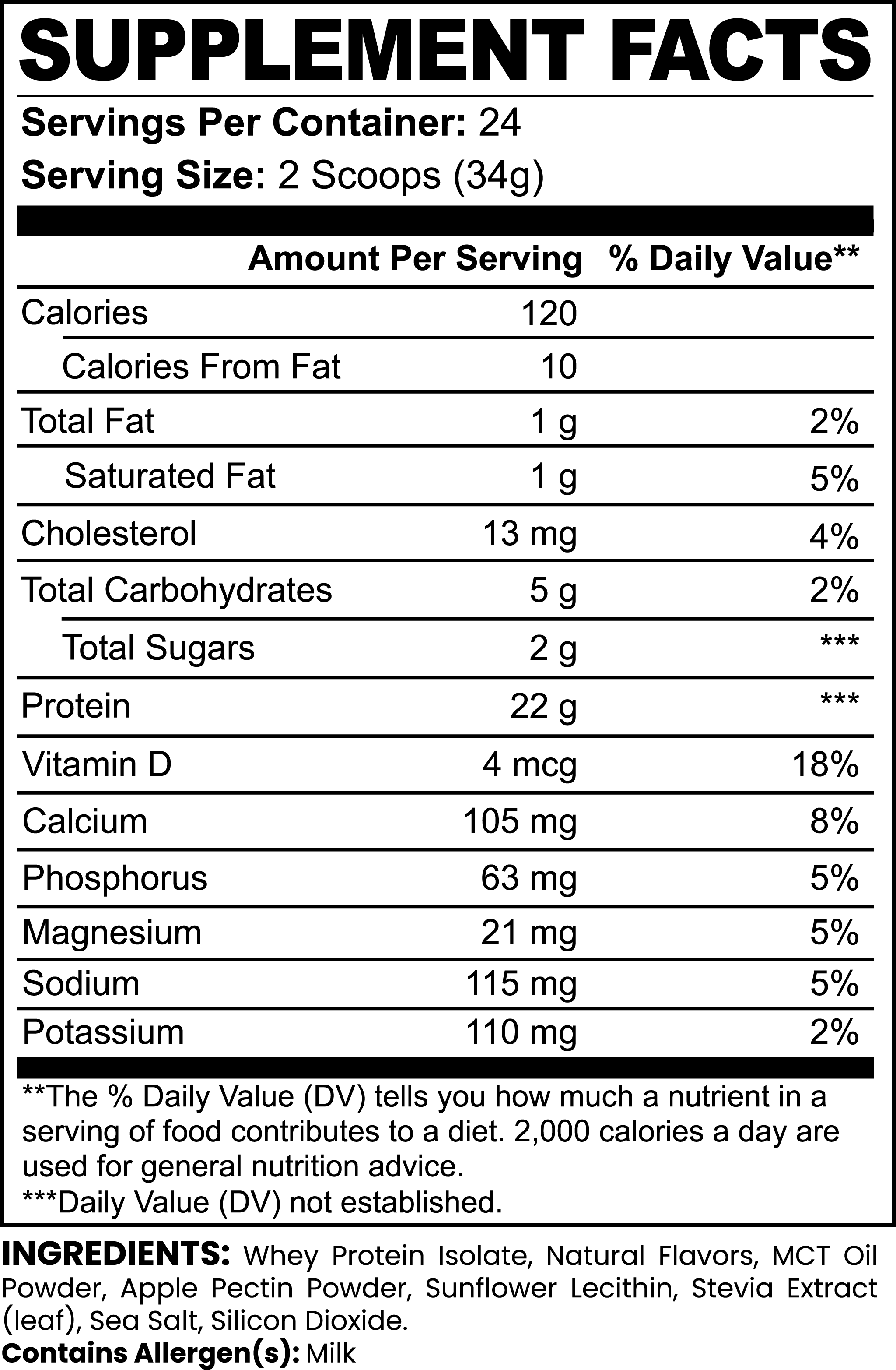 Advanced 100% Whey Protein Isolate